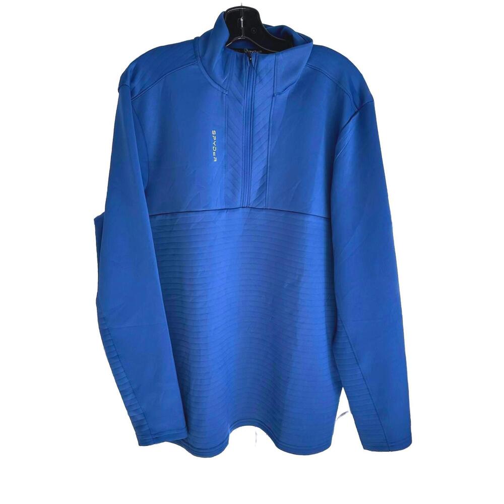 Spyder Men's Blue Active/Sport 1/4 Zip Pullover Jacket - L/G